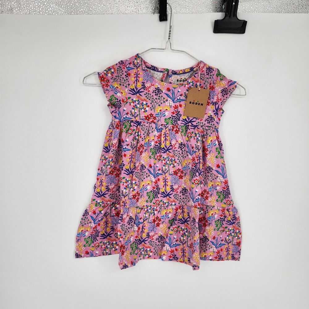 Mini Boden 2-3YR Pink Blossom Ariel Twirly Jersey Dress NWT